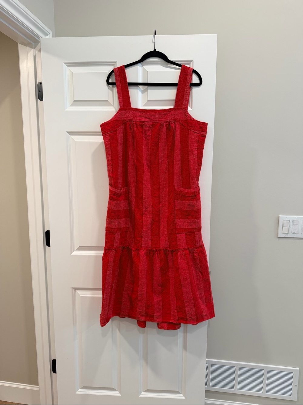 Maeve Red Striped Sleeveless Pocket Sundress